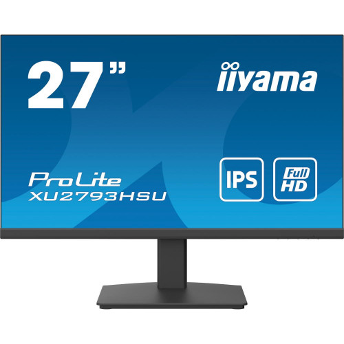 Монитор IIYAMA 27" ProLite XU2793HSU LCD 16:9 1920х1080 FHD IPS, nonGLARE, 300cd/m2, H178°/V178°, 1000:1, 80M:1, 16,7 миллионов цветов, 4ms, VGA, DVI, HDMI, DP, USB-Hub, Tilt, Speakers, 3Y, Black XU2793HSU-B4 XU2793HSU-B4