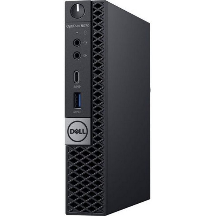 Компьютер Dell Technologies Optiplex 5070 Micro Core i7-9700T (2,0GHz) 8GB (1x8GB) DDR4 256GB SSD + 1TB (7200 rpm) Intel UHD 630 W10 Pro TPM, RS-232 3y NBD 5070-6725 5070-6725