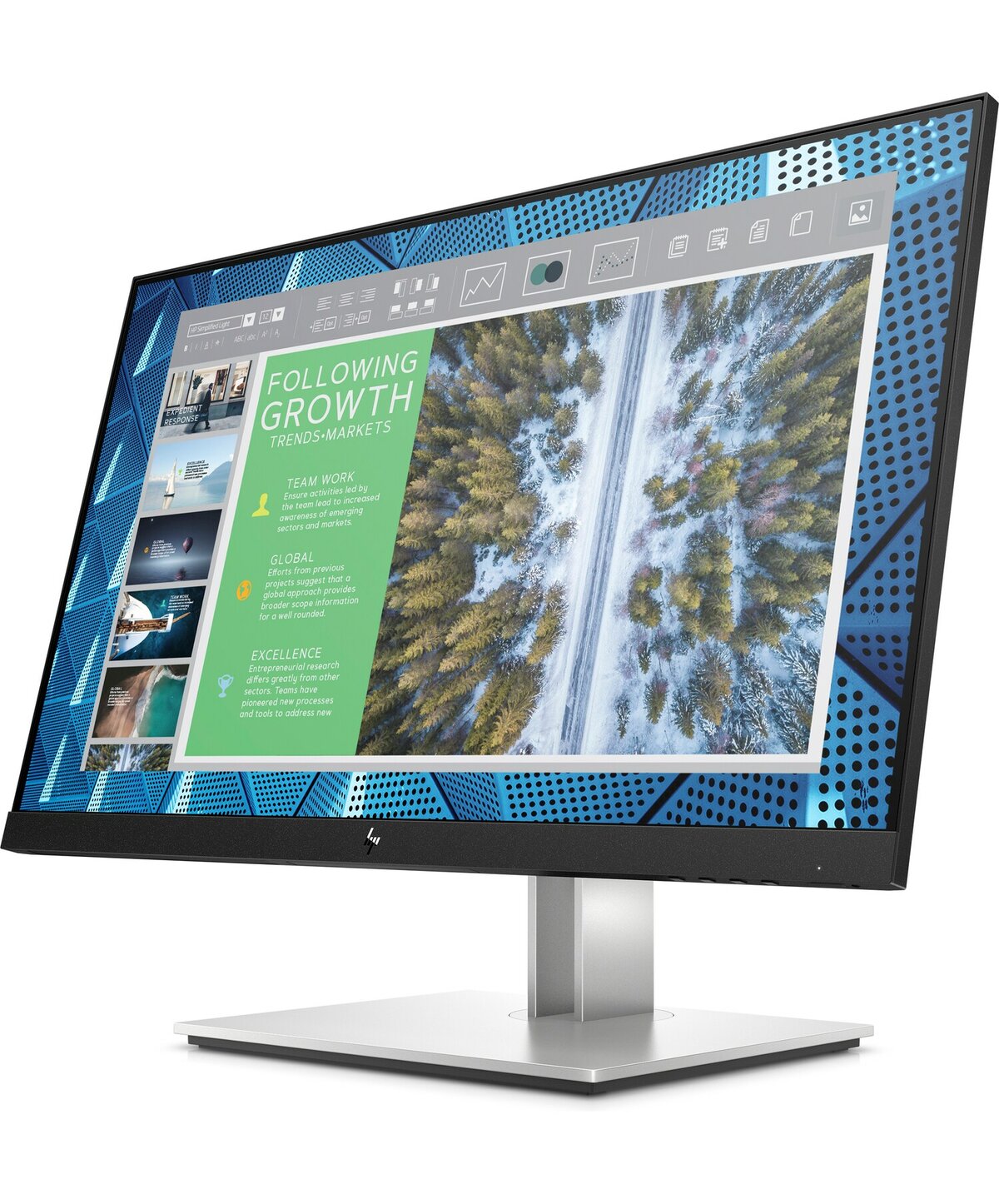 Монитор HP 23.8" E24q G4 Monitor 2560x1440, 16:9, IPS, 250 cd/m2, 1000:1, 5ms, 178°/178°, VGA, HDMI, USB, DisplayPort, Silver 9VG12AA 9VG12AA