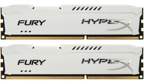 Память Kingston DDR3 DIMM 8GB 1600MHz Kit (2 x 4GB)  HyperX Fury Series CL 10 White (HX316C10FWK2/8) HX316C10FWK2/8