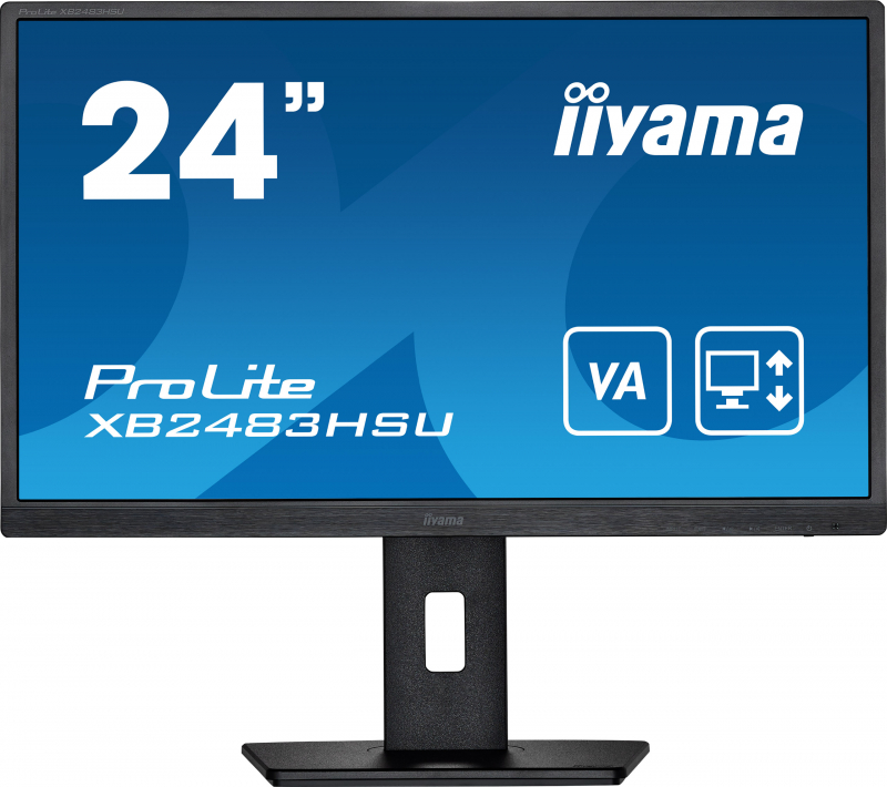 Монитор iiYama 23.8" ProLite черный VA LED 4ms 16:9 HDMI M/M матовая HAS Piv 3000:1 250cd 178гр/178гр 1920x1080 75Hz DP FHD USB XB2483HSU-B5 XB2483HSU-B5