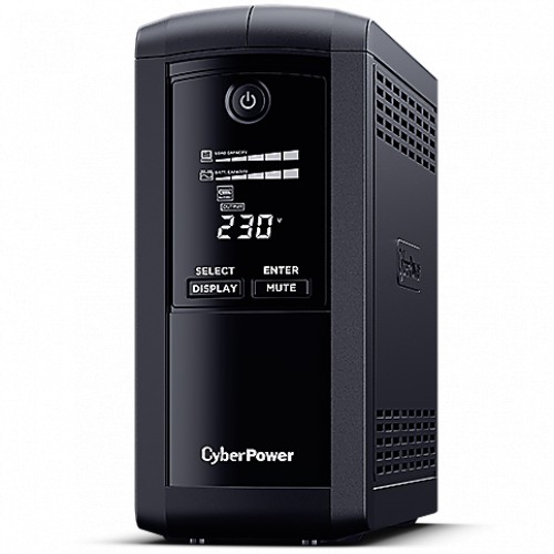 Источник бесперебойного питания CyberPower 1000VA/550W USB/RS-232/RJ11/45, tower, (6 IEC С13) VP1000EILCD VP1000EILCD