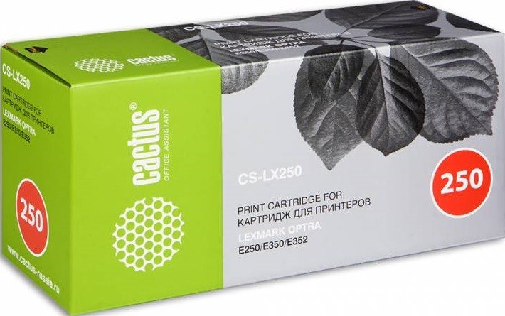 Тонер-картридж Cactus CS-LX250 черный для Lexmark E250/E350/E352 (3500стр.) CS-LX250 CS-LX250
