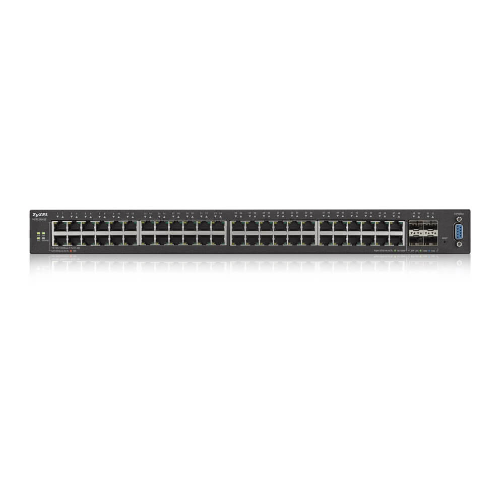 Коммутатор ZYXEL XGS2210-52, L2, 48xGE, 4xSFP+, стекируемый (до 2) XGS2210-52-EU0101F XGS2210-52-EU0101F
