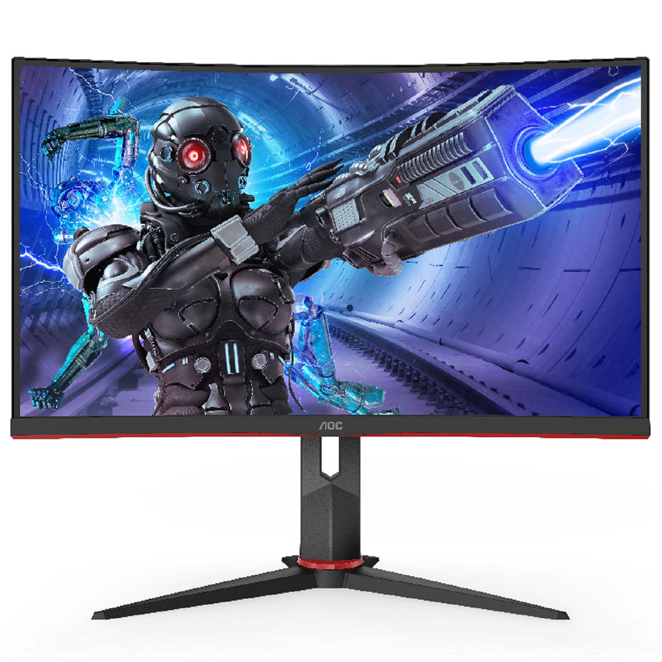 Монитор AOC 27" C27G2ZU Curved 1920x1080 240Гц VA WLED 16:9 0,5ms 2*HDMI DP 4*USB3.2 3000:1 80M:1 178/178 300cd Speakers HAS Pivot Swivel Tilt Black/Red C27G2ZU/BK C27G2ZU/BK