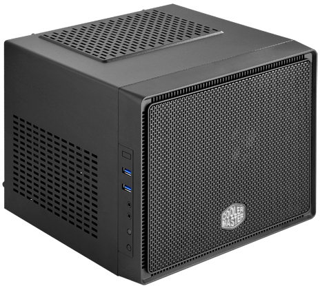 Копус Cooler Master Elite 110 () без БП, черный,mini-ITX, размеры: 280x208x260мм, вес 2,65кг, отсеки для 3.5"/SSD: 3.5” HDDx3 или 3.5” HDDx2+SSDx2 или 3.5” HDDx1 + SSDx3 или SSDx4, фр. панель:USB 3.0x2 RC-110-KKN2 RC-110-KKN2