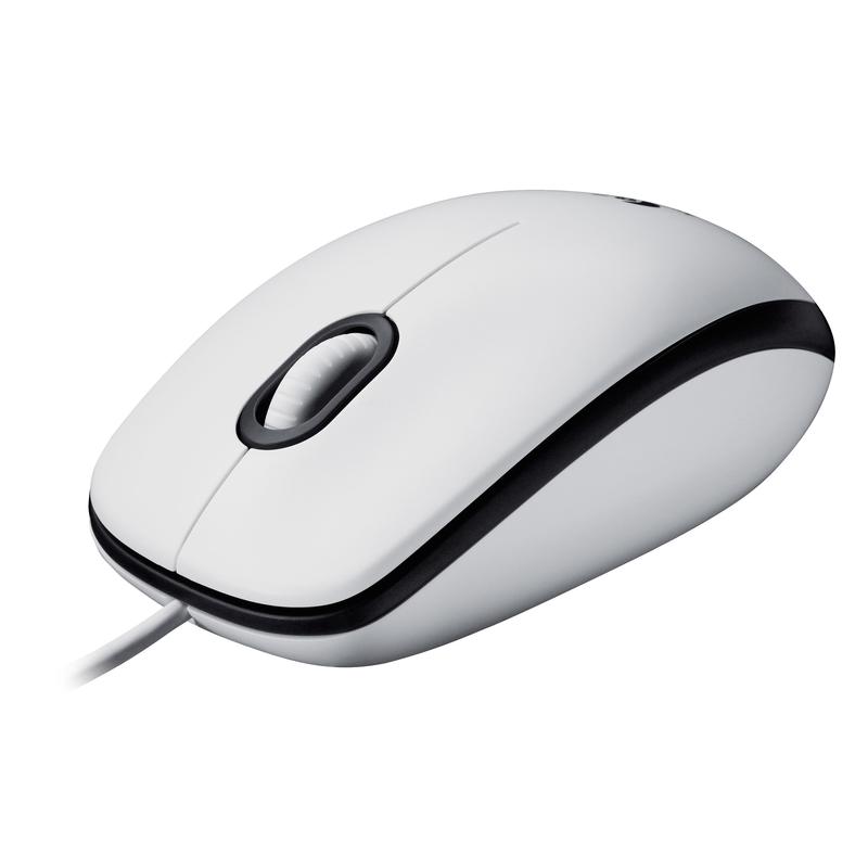 Мышь Logitech M100 White  белая, оптическая, 1000dpi, USB, 1.8м 910-005004 910-005004