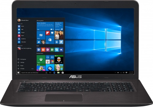 Ноутбук ASUS X756UV-TY042T dark brown 17.3" HD+ i3-6100/4Gb/1Tb/GF920MX 2Gb/DVDRW/W10 (90NB0C71-M00420) 90NB0C71-M00420