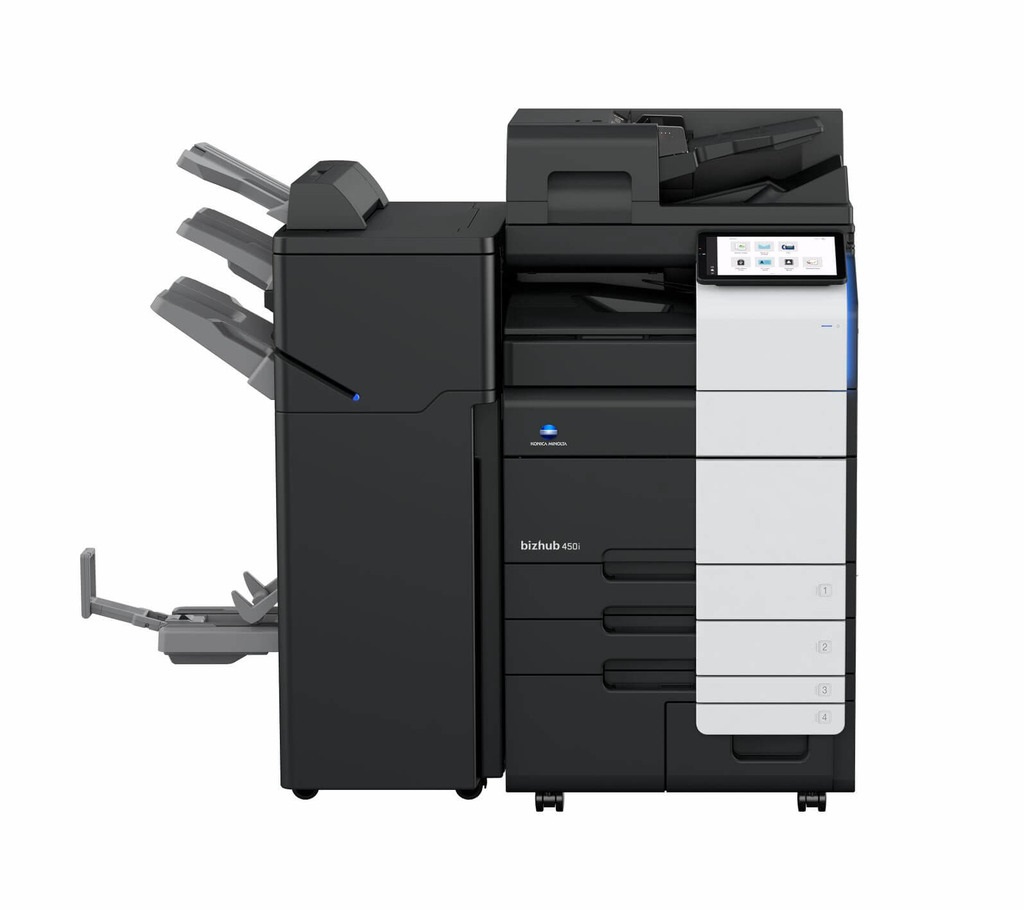 МФУ Konica Minolta bizhub 450i (A3, 45 ppm, DADF, без тумбы, без картриджей, без кабеля питания, запуск только инженером платно, замена AA6U021) AC76021 AC76021