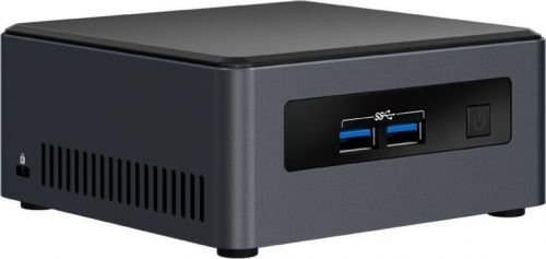 Неттоп Intel BLKNUC7I5DNH2E Nettop NUC, Core i5 7300U, 3.5 GHz, 2xDDR4 SODIMM (1.2V up to 2133MHz/32Gb), VGA HD Graphics 620(2xHDMI 4K), 4xUSB3.0, 1x2.5HDD, 2x m.2 SSD+Wifi, GBL, WiFi(vPro)+BT, noCR, Black,VESA, powercord EU, IR-port, Kensington Lock BLKNUC7I5DNH2E