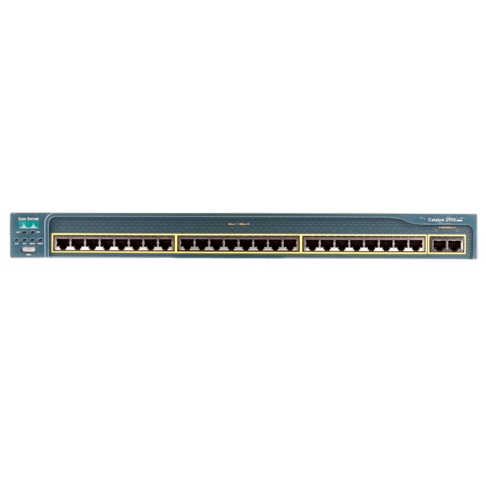 Коммутатор Cisco 24 порта 10/100Base-TX и 2 порта 10/100/1000BaseT, WS-C2950T-24 WS-C2950T-24(USED) #1