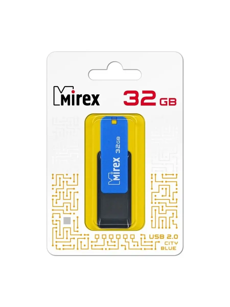 Флеш накопитель Mirex 13600-FMUCIB32 32GB,City,USB 2.0,синий 13600-FMUCIB32 13600-FMUCIB32