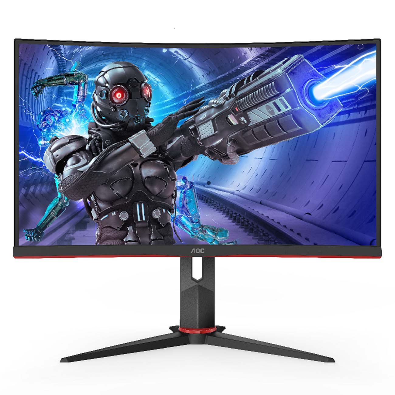 Монитор AOC 27" C27G2ZE Curved 1920x1080 240Гц VA WLED 16:9 0,5ms 2*HDMI DP 3000:1 80M:1 178/178 300cd Tilt Black/Red C27G2ZE/BK C27G2ZE/BK