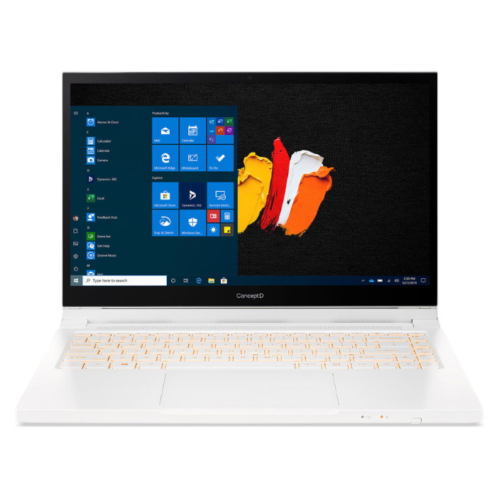 Ноутбук Acer трансформер ConceptD 3 Ezel CC314-72-56JF Core i5 10300H/8Gb/SSD512Gb/Intel UHD Graphics/14"/IPS/Touch/FHD (1920x1080)/Windows 10 Professional/white/WiFi/BT/Cam NX.C5GER.001 NX.C5GER.001