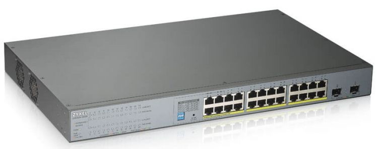 Коммутатор Zyxel GS1300-26HP PoE+ switch for IP cameras, 24xGE PoE +, 2xSFP, PoE budget 250 W, power transmission distance up to 250 m, increased protection agai GS1300-26HP-EU0101F GS1300-26HP-EU0101F