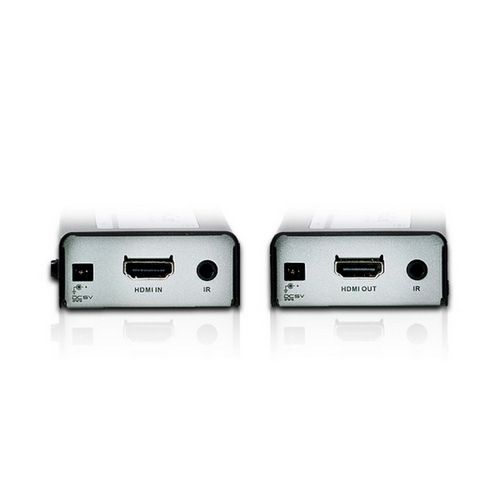Удлинитель ATEN HDMI+IR, 60 м., 2xUTP Cat5e, HDMI+2xRJ45+MINIJACK, F, без шнуров, 1xБ.П.220> 5V, макс.разр.1920x1200 VE810-AT-G VE810-AT-G