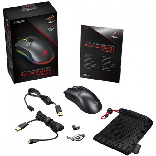 Мышь Asus P504 ROG GLADIUS II ORIGIN USB (RGB AURA SYNC) 90MP00U1-B0UA00 90MP00U1-B0UA00