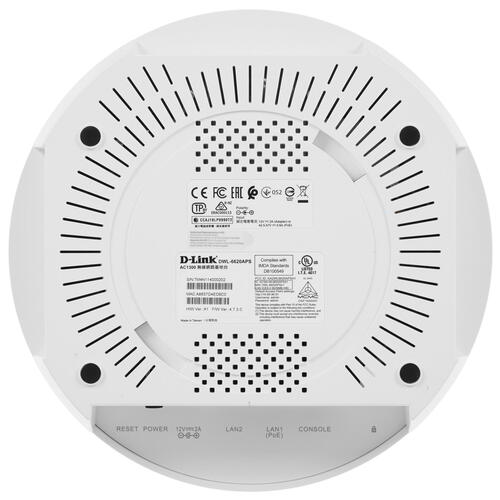 Точка доступа D-Link Wireless AC1300 Wave 2 Dual-band Unified Access Point with PoE DWL-6620APS/UN/A1A DWL-6620APS/UN/A1A