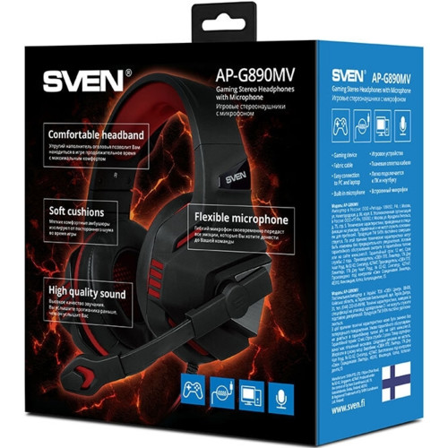 Гарнитура Sven игровая AP-G890MV, черный-красный SV-016364 SV-016364 #2