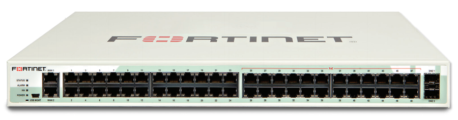 Межсетевой экран Fortinet FortiGate-94D-POE 26 x GE RJ45 ports (including 24 x switch ports, 2 x WAN ports), 24 x PoE FE ports, 2 x DMZ GE SFP slots. Max managed FortiAPs (Total / Tunnel) 32 / 16 FG-94D-POE FG-94D-POE