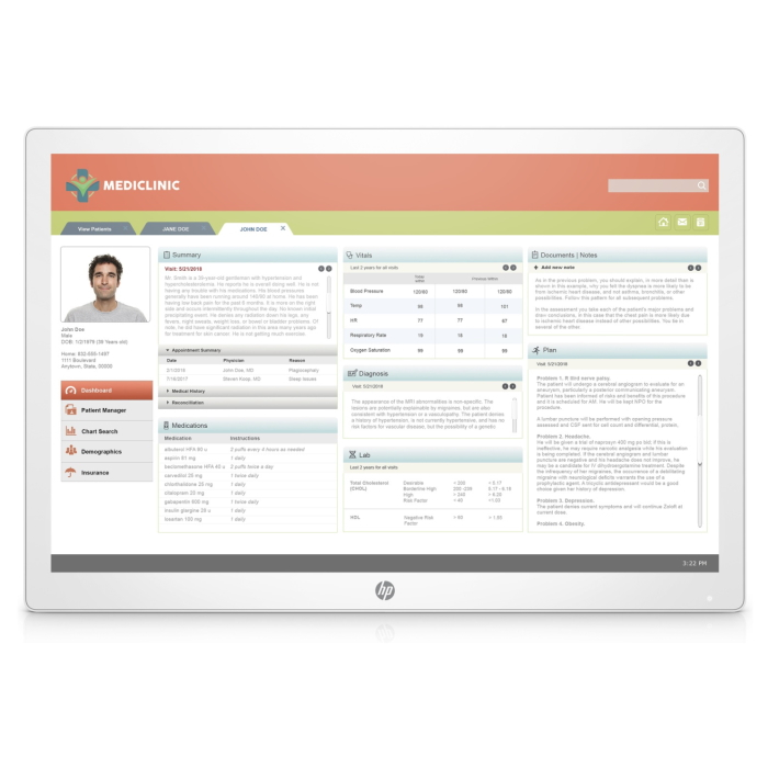 Монитор HP 24" HC241 Healthcare Edition Display Monitor 1920x1200  16:10  DP VGA HDMI White 3ME68AA 3ME68AA