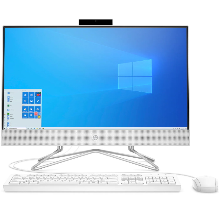 Моноблок HP 22-df0048ur NT 21.5" FHD(1920x1080) AMD Ryzen3 3250U, 8GB DDR4 2400 (1x8GB), HDD 1Tb + SSD 128Gb, AMD Integrated Graphics, noDVD, kbd&mouse wired, HD Webcam, Snow White, FreeDos, 1Y Wty 14P77EA 14P77EA