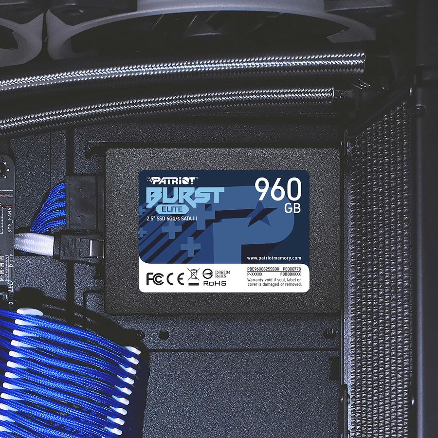 Твердотельный накопитель Patriot SATA 960Gb PBE960GS25SSDR Burst Elite 2.5" PBE960GS25SSDR PBE960GS25SSDR