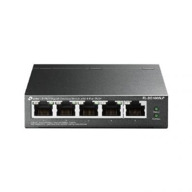 Коммутатор TP-Link 5-port Gigabit unmanaged switch with 4 PoE + ports, metal case, desktop installation, PoE budget-40W TL-SG1005LP TL-SG1005LP