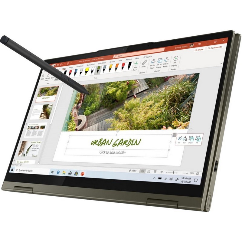 Ноутбук-трансформер Lenovo Yoga 7 14ITL5 Core i5 1135G7/8Gb/SSD512Gb/Intel Iris Xe graphics/14"/IPS/Touch/FHD (1920x1080)/Windows 10/d.green/WiFi/BT/Cam 82BH00ABRU 82BH00ABRU