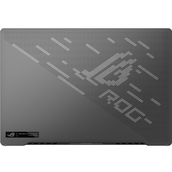 Ноутбук ASUS ROG GA401QM-HZ087T ZEPHYRUS +bag Q1 14"(1920x1080 (матовый, 144Hz) IPS)/AMD Ryzen 9 5900HS(3.1Ghz)/16384Mb/1024PCISSDGb/noDVD/Ext:nVidia GeForce RTX3060(6144Mb)/BT/WiFi/war 1y/1.7kg/Eclipse Gray AniMe Matrix version/W10 90NR05S6-M01560 90NR05S6-M01560