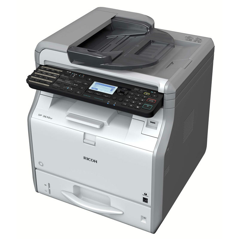 МФУ Ricoh SP 3610SF светодиодный, A4, 30 стр/мин, 1200x1200 dpi, 512 Мб 3610SF