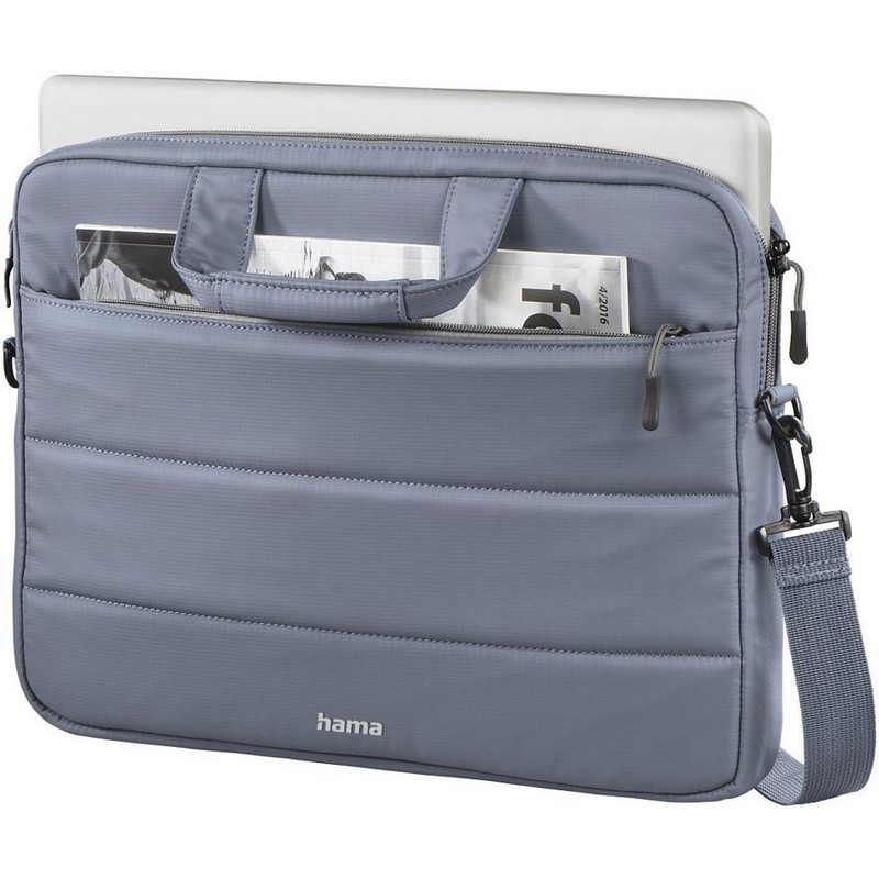 Сумка для ноутбука Hama  14.1" Toronto серый/голубой полиэстер 00101910 / 00216568 00101910 / 00216568