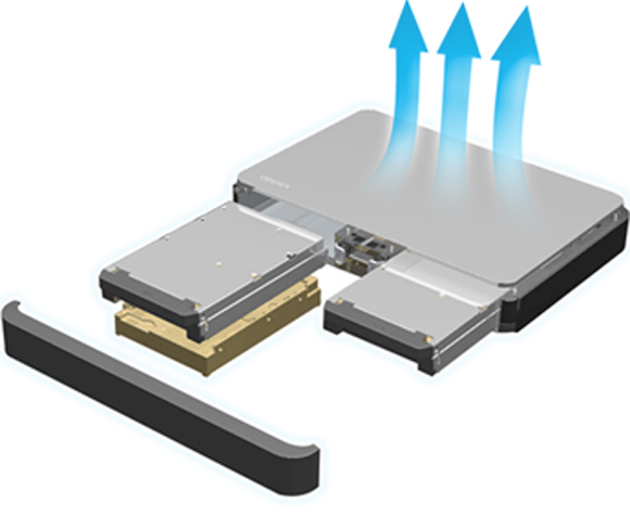 Сетевой накопитель QNAP 2 отсека для жестких дисков с пассивным охлаждением. HDMI-порт, 4-х ядерный Intel Celeron, 2 Гб ОЗУ S2 S2