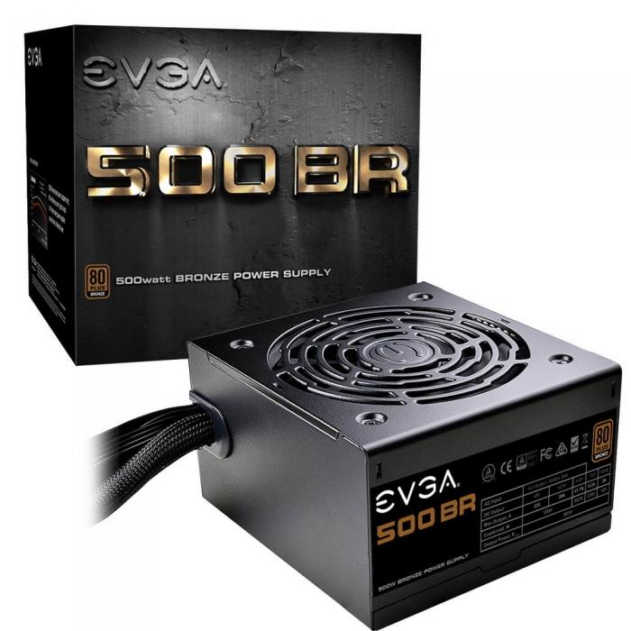 Блок питания EVGA 500 BR 500W, 80+ Bronze 100-BR-0500-K2 100-BR-0500-K2