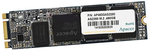 Твердотельный накопитель Apacer M.2 2280 480GB AS2280 Client SSD SATA 6Gb/s, 545/520, MTBF 1M, MLC, 544TBW, RTL AP480GAS2280-1 AP480GAS2280-1