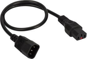 Шнур питания Lanmaster с блокировкой C13-C14, 3х0.75, 220В, 10А, черный, 5 метров LAN-PP13L/14-5.0-BK LAN-PP13L/14-5.0-BK