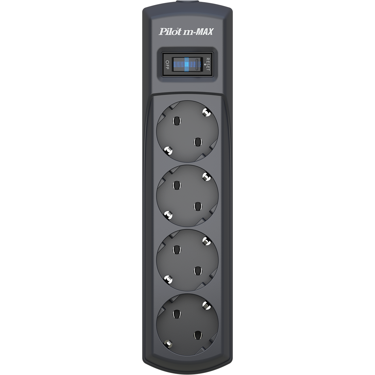 Сетевой фильтр ZIS Pilot m-MAX 4 розетки, увеличенная мощность 3300 Вт (10м) 1643183 M-MAX 10M