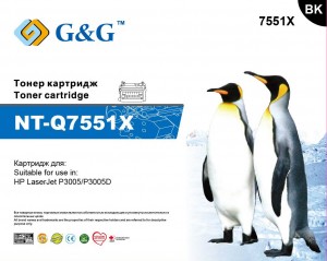 Тонер-картридж G&G для HP LaserJet P3005/P3005D (13000стр) NT-Q7551X NT-Q7551X