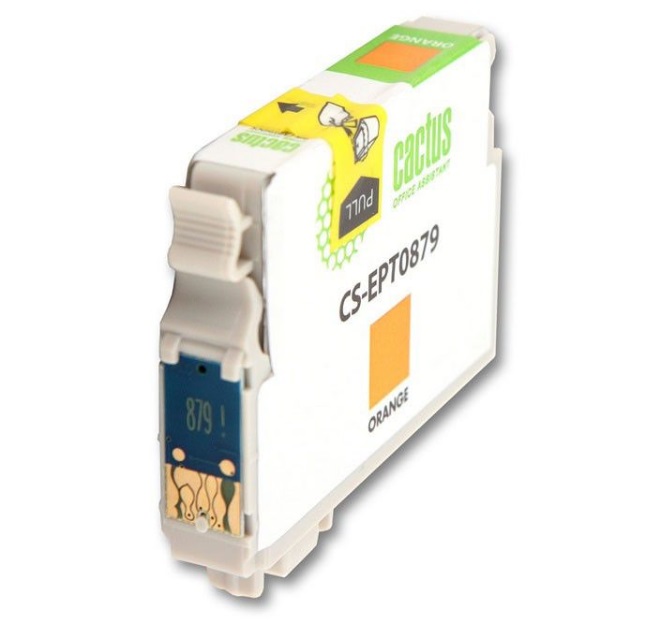 Картридж Cactus струйный CS-EPT0879 оранжевый для Epson Stylus Photo R1900 (13.8мл) CS-EPT0879 CS-EPT0879