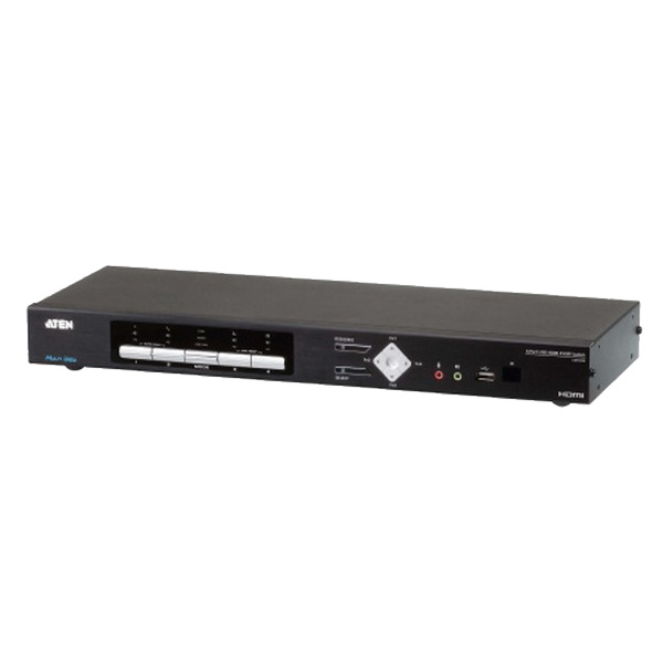 KVM-переключатель ATEN HDMI+KBD+MOUSE, 1> 4 HDMI блока/порта/port USB, c KVM-шнурами USB 4х1,8 м,, (4096x2160 30Hz 4:2:2;конс,упр, - USB;+ 2 порт, HUB USB 2,0;Multiscreen;5 лет гар+электростраховка;ЗАКАЗ!)[ATEN] CM1284-AT-G CM1284-AT-G #4