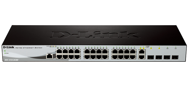 DES-1210-28/ME/B2A БУ УПАКОВКА Коммутатор 28port WEB Smart III Switch with 24 10/100Base-TX+2 Combo DES-1210-28/ME/B2A БУ УПАК