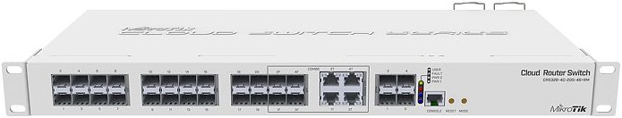 Коммутатор Mikrotik  20 SFP ports, 4xSFP+ ports, 4 ETH/SFP combo ports, SwOS / RouterOS L5 (Dual Boot) CRS328-4C-20S-4S+RM CRS328-4C-20S-4S+RM