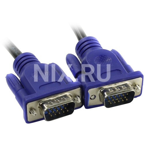 Кабель VCOM VGA(15M) - VGA(15M) ферритовый фильтр, 1.8 м, черный QCG120H-1.8M QCG120H-1.8M
