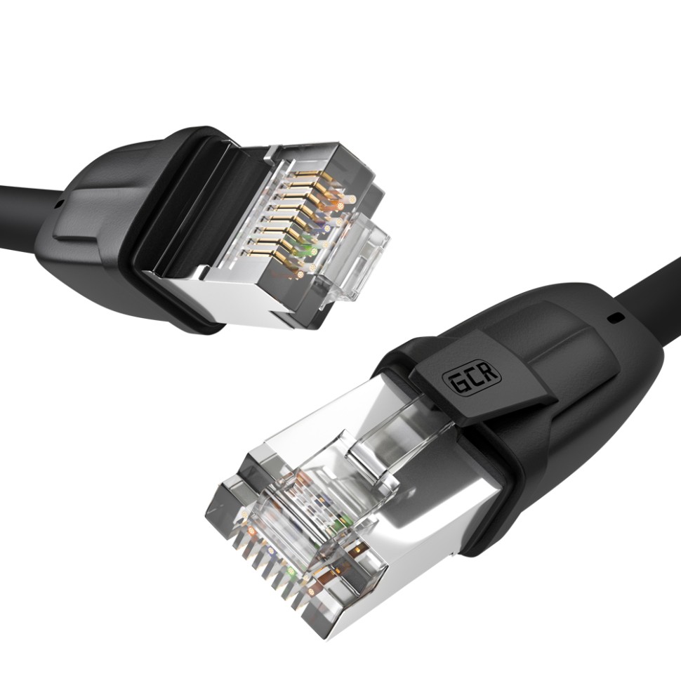 Патч-корд GCR  LSZH PROF кат.8 ethernet  30.0m SFTP, RJ45, CU, 26 AWG, литой, прямой, черный, экранированные коннекторы GCR-52354 GCR-52354