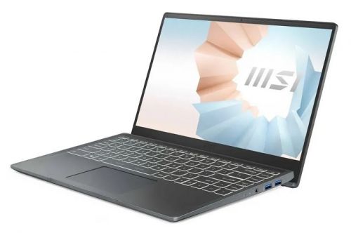 Ноутбук MSI Modern 14 B11MOU-1239RU Core i5 1155G7 8Gb SSD256Gb Intel Iris Xe graphics 14" IPS FHD (1920x1080) Windows 11 Professional dk.grey WiFi BT Cam 9S7-14D334-1239 9S7-14D334-1239