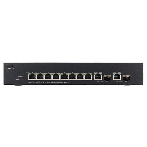Коммутатор PoE Cisco SG300-10MPP 10-port Gigabit Max PoE+ Managed Switch(SB SG300-10MPP-K9-EU) SG300-10MPP-K9-EU