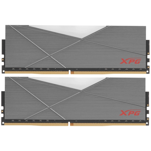 Модуль памяти ADATA 32GB DDR4 3200 DIMM XPG SPECTRIX D50 RGB Grey Gaming Memory Non-ECC, CL16, 1.35V, 2048x8, Kit (2x16GB), RTL (778198) AX4U3200716G16A-DT50 AX4U3200716G16A-DT50