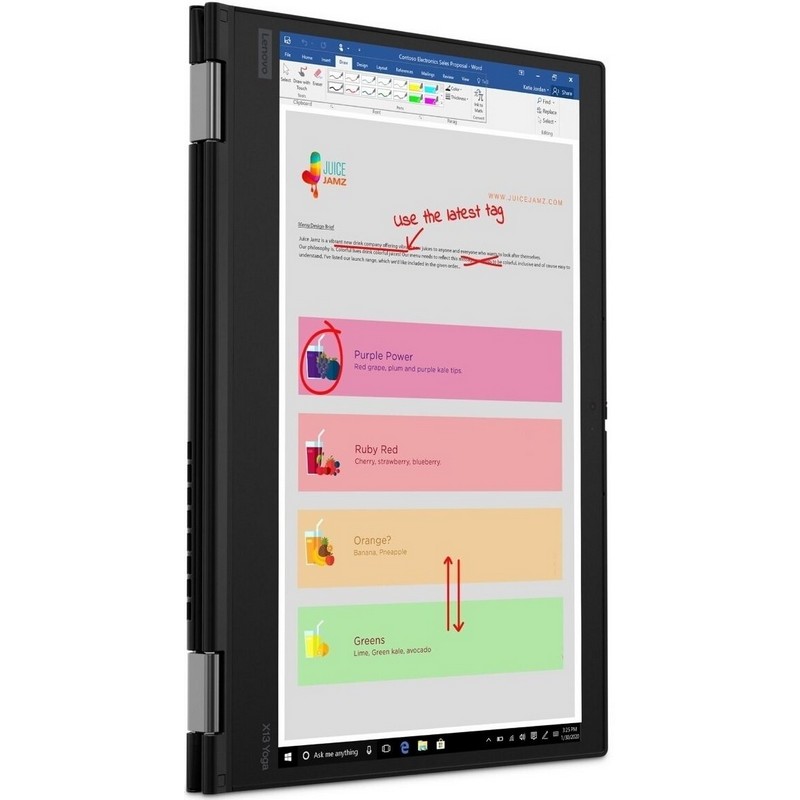 Ноутбук Lenovo X13 Yoga G1 T 13.3 FHD_AR_300N_MT /CORE_I5-10210U_1.6G_4C_MB /8GB(8X8GX16)_DDR4_3200 /256GB_SSD_M.2_2280_NVME_TLC_OP / /INTEGRATED_GRAPHICS /FIBOCOM_L850-GL_4G_LTE_CAT9 /FINGERPRINT_READER /IR&HD_CAMERA_W/MIC / /SMART_CARD_READER /3CEL 20SX0001RT