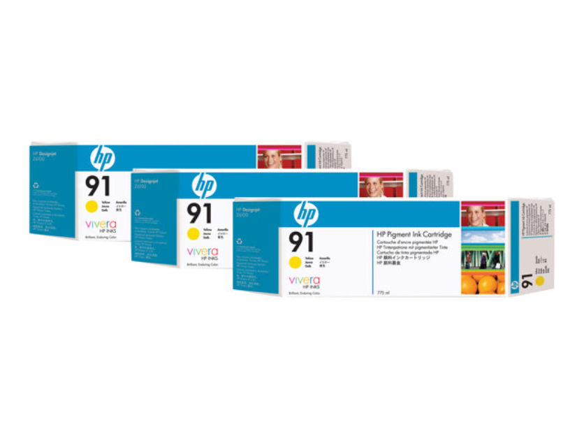 Картридж струйный HP №91 желтый x3уп. для HP DJ Z6100 C9485A C9485A #2
