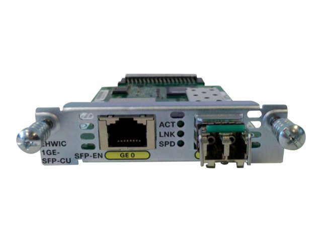 Модуль Cisco EHWIC 1 port dual mode SFP(100M/1G) or GE(10M/100M/1G) Spare (EHWIC-1GE-SFP-CU=) EHWIC-1GE-SFP-CU=